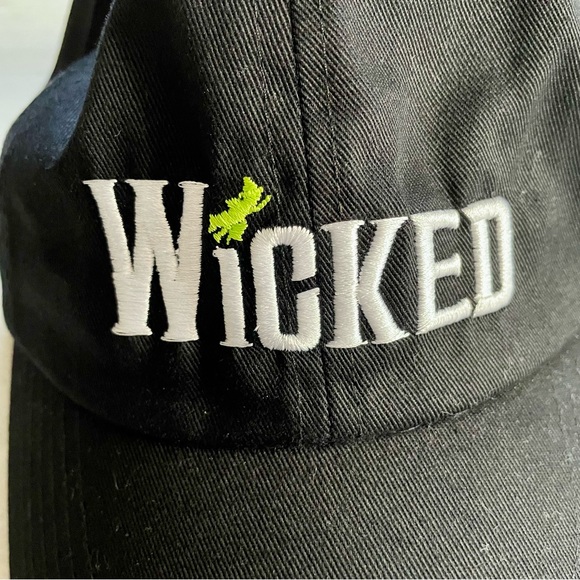Wicked Broadway Musical Embroidered Black Baseball Cap Hat Defy Gravity 1 Sz NWT - Picture 7 of 7